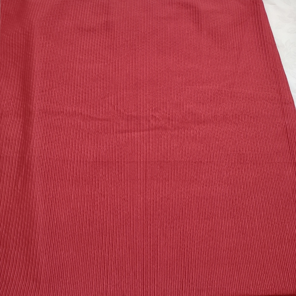 Fabric Textured Ribbed Red Shower Curtain Home Nature